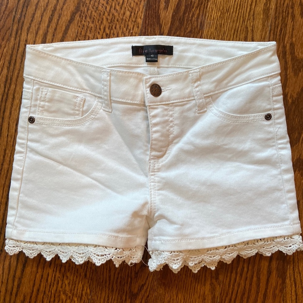 Fire Los Angeles lace trim shorts